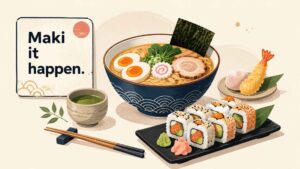 Sushi Puns, Ramen Puns, and Japanese Food Captions
