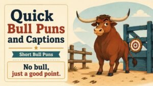 Quick Bull Puns and Captions