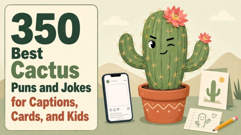 350 Best Cactus Puns and Jokes for Captions, Cards, and Kids