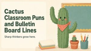 Cactus Classroom Puns and Bulletin Board Lines