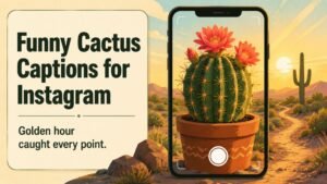 Funny Cactus Captions for Instagram
