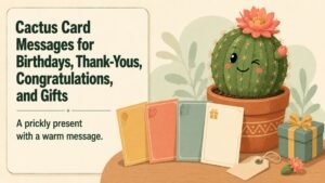 Cactus Card Messages for Birthdays, Thank-Yous, Congratulations, and Gifts