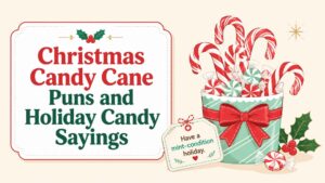 Christmas Candy Cane Puns and Holiday Candy Sayings