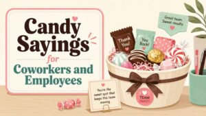 Candy Sayings for Coworkers and Employees