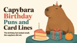 Capybara Birthday Puns and Card Lines