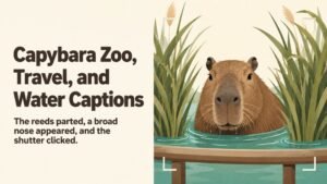 Capybara Zoo, Travel, and Water Captions