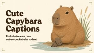 Cute Capybara Captions