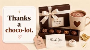 Chocolate Thank-You Puns for Gifts, Mugs, and Notes