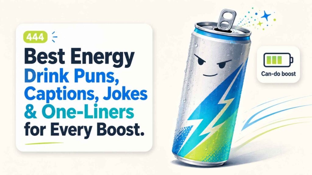 444 Best Energy Drink Puns, Captions, Jokes & One-Liners for Every Boost