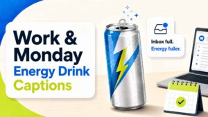 Work & Monday Energy Drink Captions