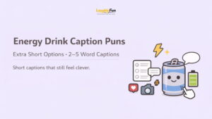 Energy Drink Caption Puns (Extra Short Options)