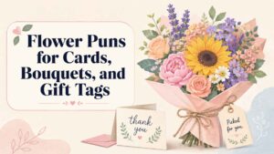 Flower Puns for Cards, Bouquets, and Gift Tags