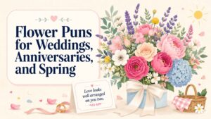 Flower Puns for Weddings, Anniversaries, and Spring