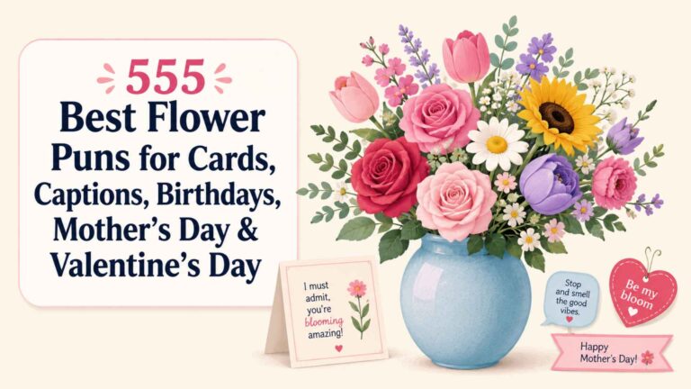 555 Best Flower Puns for Cards, Captions, Birthdays, Mother’s Day & Valentine’s Day
