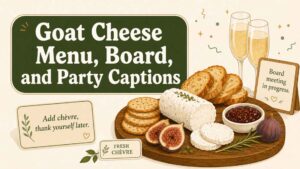Goat Cheese Menu, Board, and Party Captions