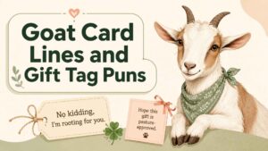 Goat Card Lines and Gift Tag Puns