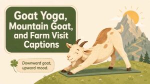 Goat Yoga, Mountain Goat, and Farm Visit Captions
