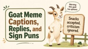 Goat Meme Captions, Replies, and Sign Puns