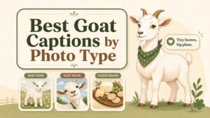 Best Goat Captions by Photo Type