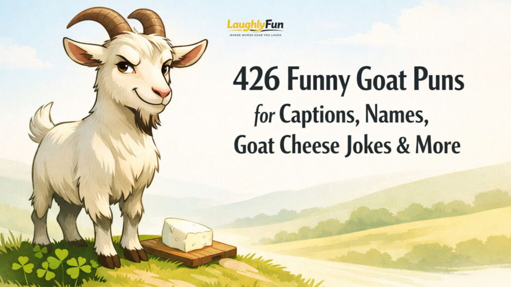 426+ Funny Goat Puns for Captions, Names, Goat Cheese Jokes & More