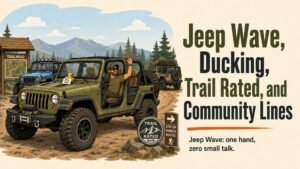 Jeep Wave, Ducking, Trail Rated, and Community Lines