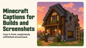 Minecraft Captions for Builds and Screenshots