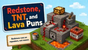 Redstone, TNT, and Lava Puns