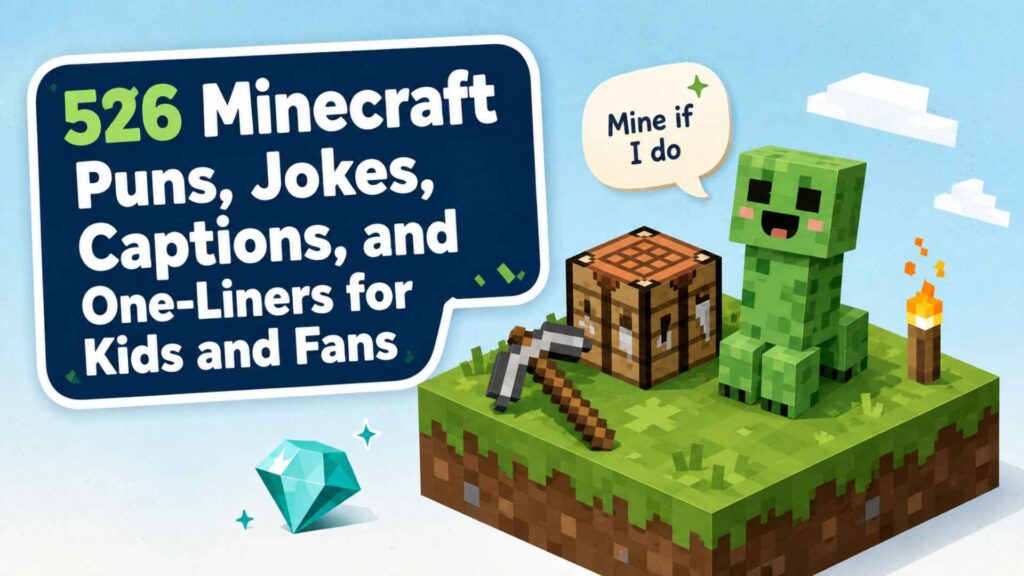 526 Best Minecraft Puns, Jokes, Captions, and One-Liners for Kids and Fans