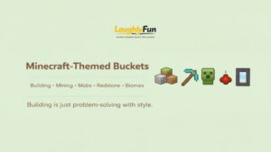 Minecraft-Themed Buckets (for topical completeness)