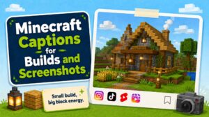 Minecraft Captions for Builds and Screenshots