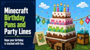 Minecraft Birthday Puns and Party Lines