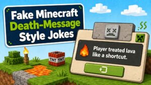Fake Minecraft Death-Message Style Jokes