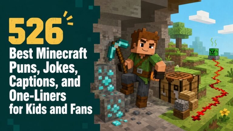 526 Best Minecraft Puns, Jokes, Captions, and One-Liners for Kids and Fans