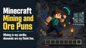 Minecraft Mining and Ore Puns