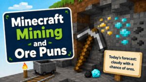 Short Minecraft Puns and Quick Captions