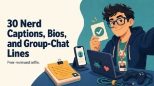 30 Nerd Captions, Bios, and Group-Chat Lines