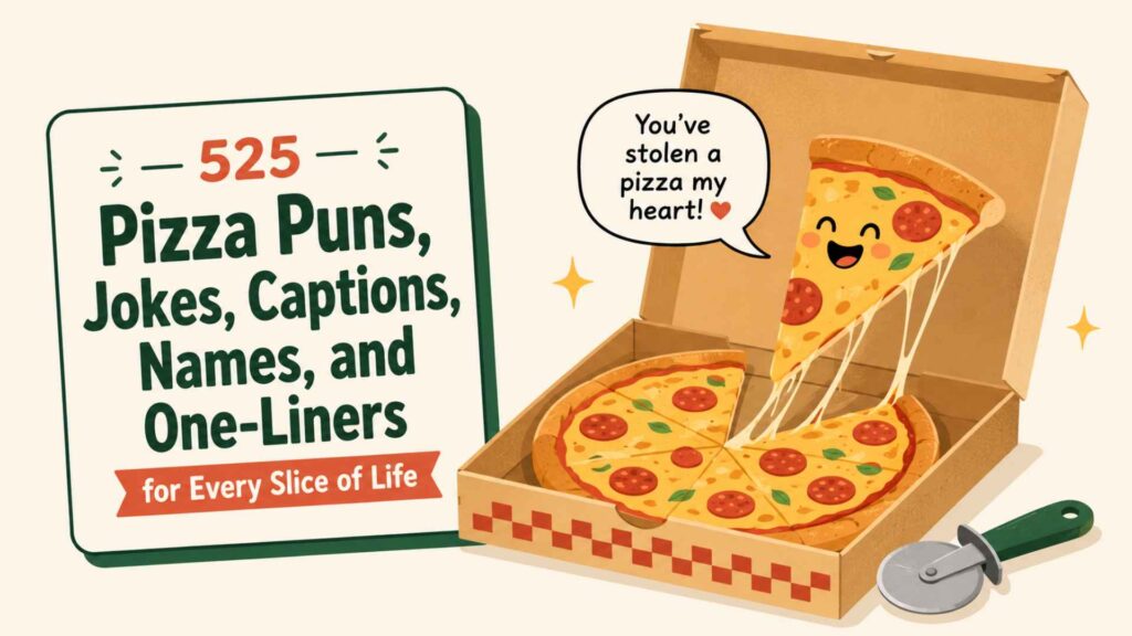 525 Pizza Puns, Jokes, Captions, Names, and One-Liners for Every Slice of Life