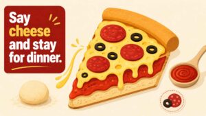 Cheese Pizza Puns, Crust Puns, Dough Puns, Sauce Puns, and Topping Puns