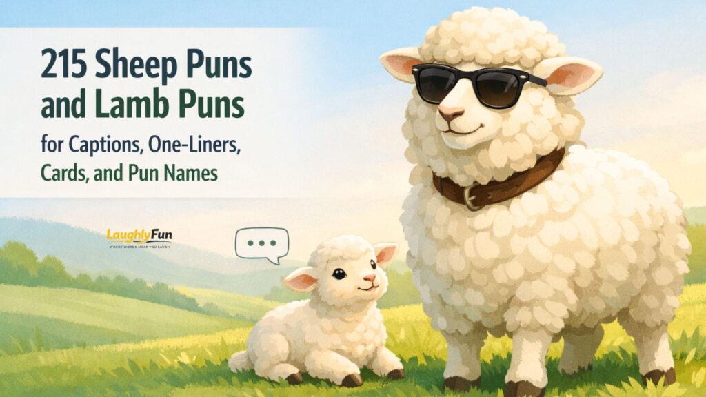 215 Sheep Puns and Lamb Puns for Captions, One-Liners, Cards, and Pun Names