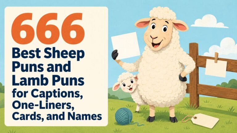 666 Best Sheep Puns and Lamb Puns for Captions, One-Liners, Cards, and Names