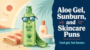 Aloe Gel, Sunburn, and Skincare Puns