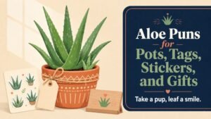 Aloe Puns for Pots, Tags, Stickers, and Gifts