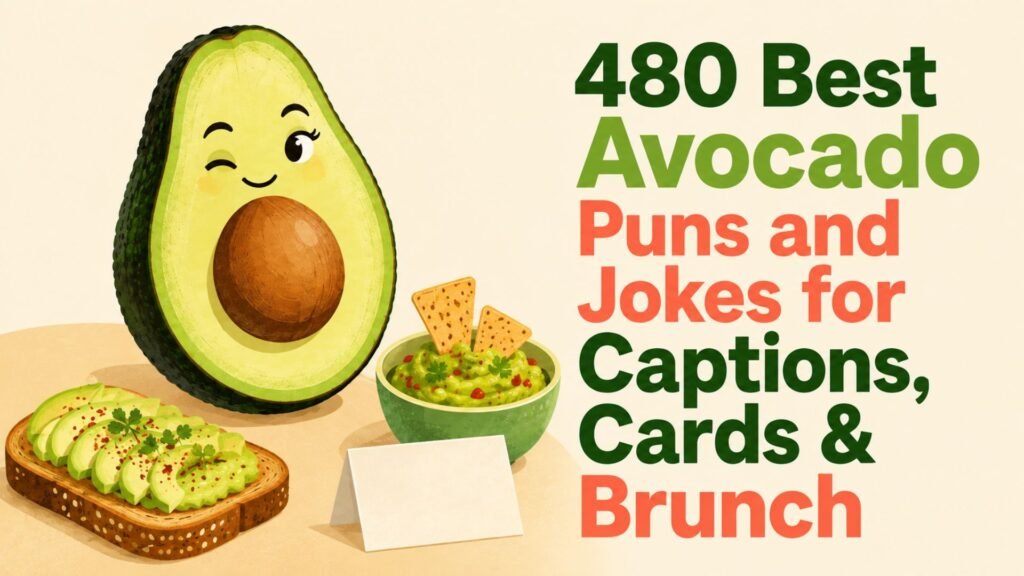 480 Best Avocado Puns for Captions, Cards, Toast & Guac Jokes