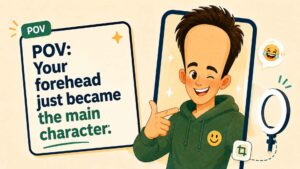 Big Forehead TikTok Captions and Meme Jokes