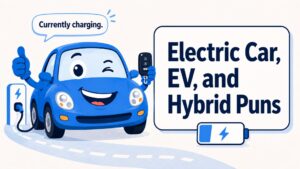 Electric Car, EV, and Hybrid Puns