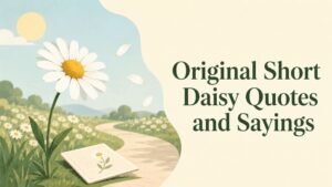 Original Short Daisy Quotes and Sayings