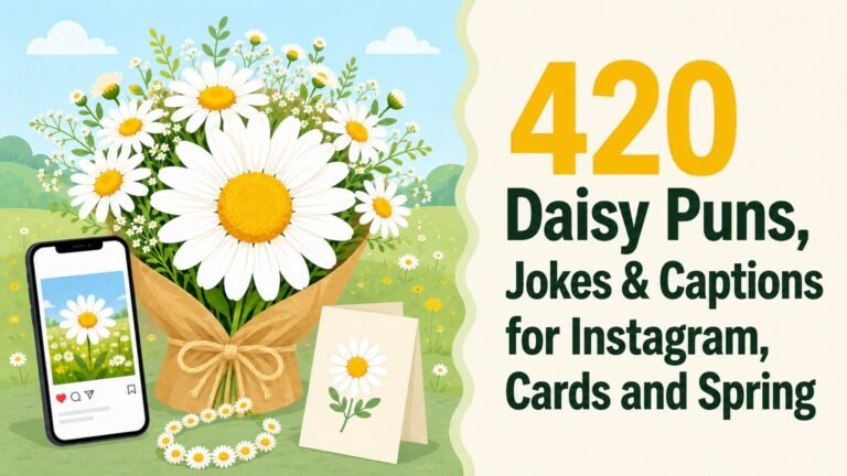 420 Daisy Puns, Jokes & Captions for Instagram, Cards and Spring