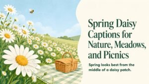 Spring Daisy Captions for Nature, Meadows, and Picnics