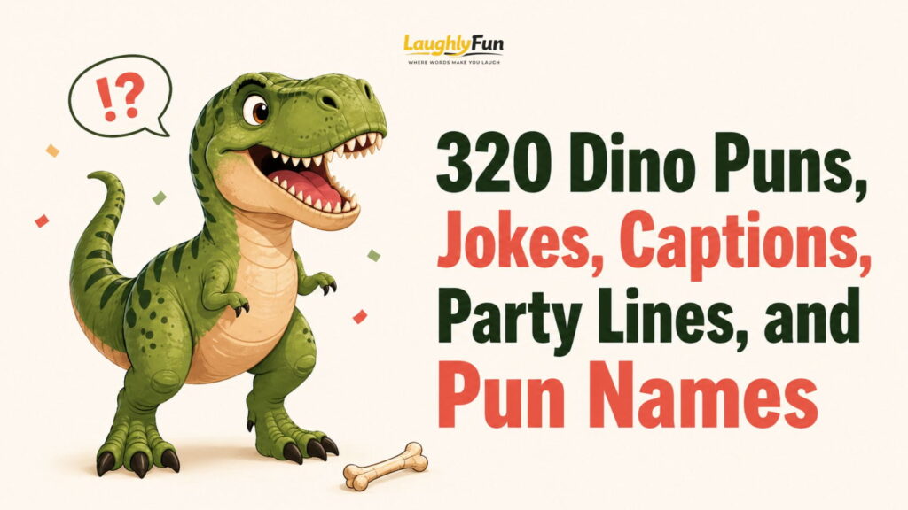 320 Dino Puns, Jokes, Captions, Party Lines, and Pun Names