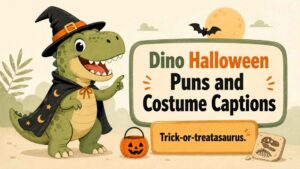 Dino Halloween Puns and Costume Captions